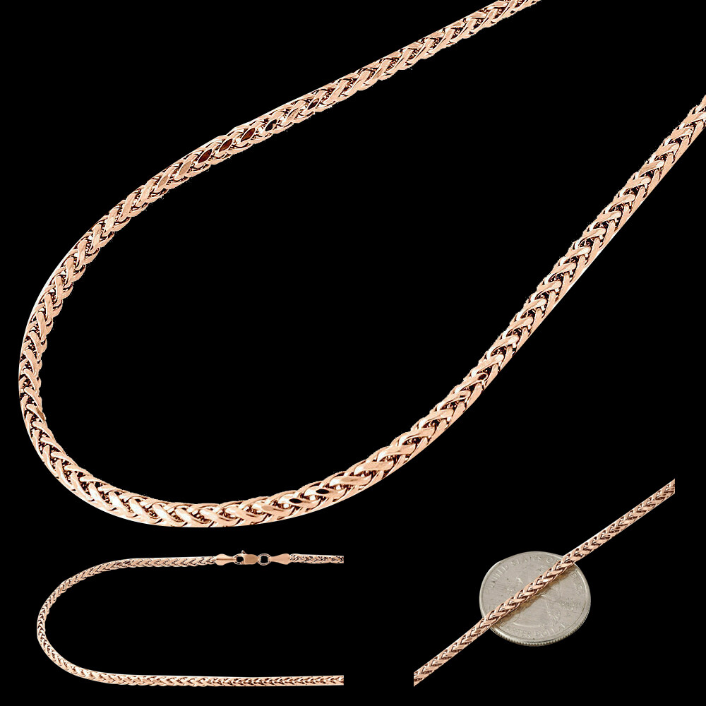 14K Rose Gold Mens Womens Diamond Cut 1 