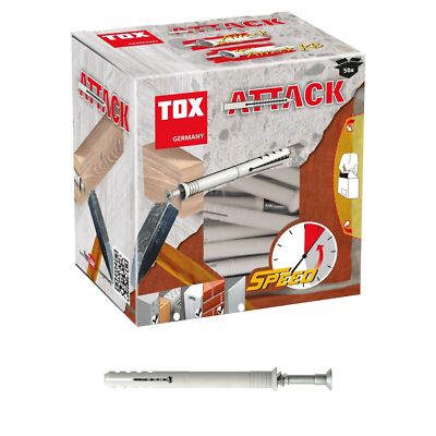 50 Stück Original TOX Nageldübel Attack Schlagdübel vormontiert galv. verzinkt
