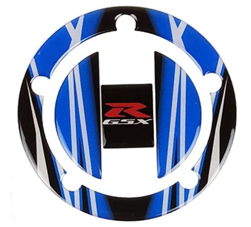 Paraserbatoio adesivi 3D suzuki protezione serbatoio moto gsx-r blu - Foto 3 di 3
