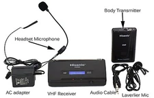 Hisonic HS380L VHF Wireless Headset Microphone System Portable Battery Powered