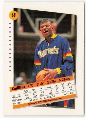 1991-92 Greg Anderson SkyBox - Denver Nuggets - Picture 2 of 2