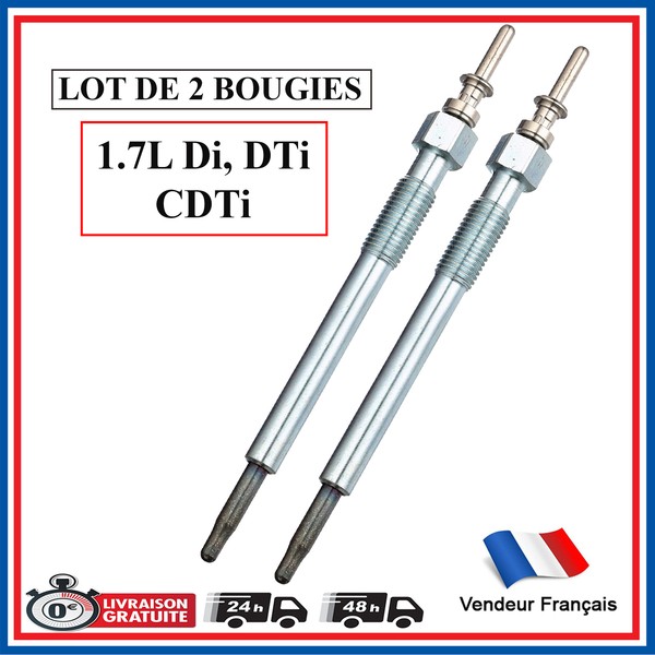 2 GlüHkerzen FüR Honda Civic Opel 1.7 DI DTI Cdti 93187927 97210818-image