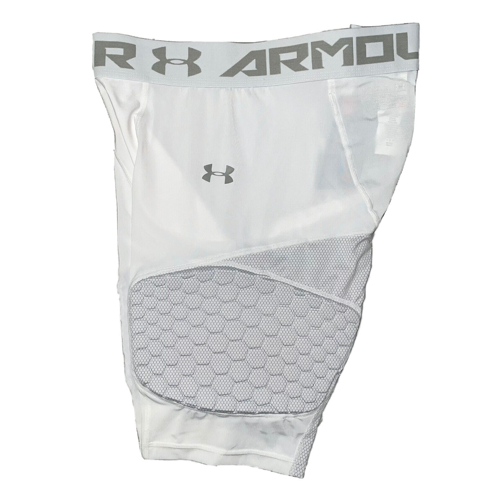 Under Armour Football Basketball Padded Compression Shorts White 2xl XXL  1346866 for sale online