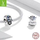 VALENTINO Braccialetti Moda Donna Autentici Argento Sterling 925 Mano Portafortuna Perline Fit