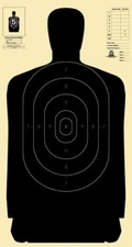 B-27 50-Yard Police Pistol Silhouette Target, Full 45" length, FREE SHIPPING