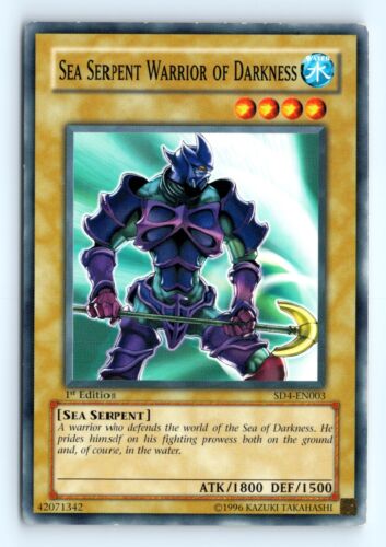LP Yu-Gi-Uh Sea Serpent Warrior of Darkness SD4-EN003 Fury from the Deep - Photo 1/2