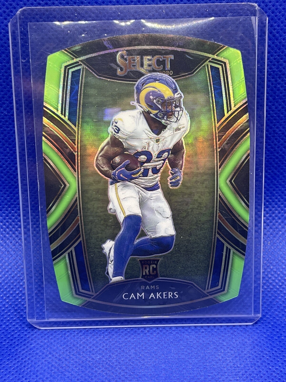 Cam Akers 2020 Select Club Level Rookie Neon Green Die Cut Prizm #255 Rams RC