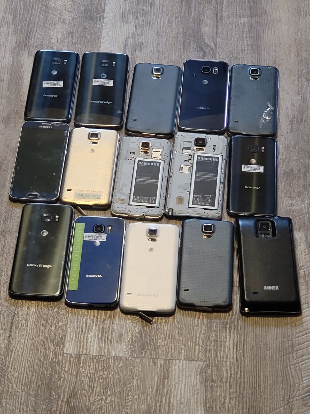 Samsung Galaxy Note 4 S5 S6 7 EDGE LOT OF 15 FOR PART OR REPAIR. PLEASE READ