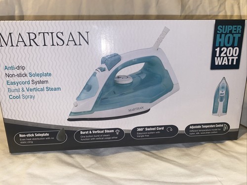 Martisan Steam Iron for Clothes Non-Stick Soleplate Iron Variable Temp 1200W