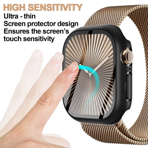 Case for Apple Watch Series 11 10 46/42mm Protective Cover Glass ScreenProtector - Picture 5 of 27