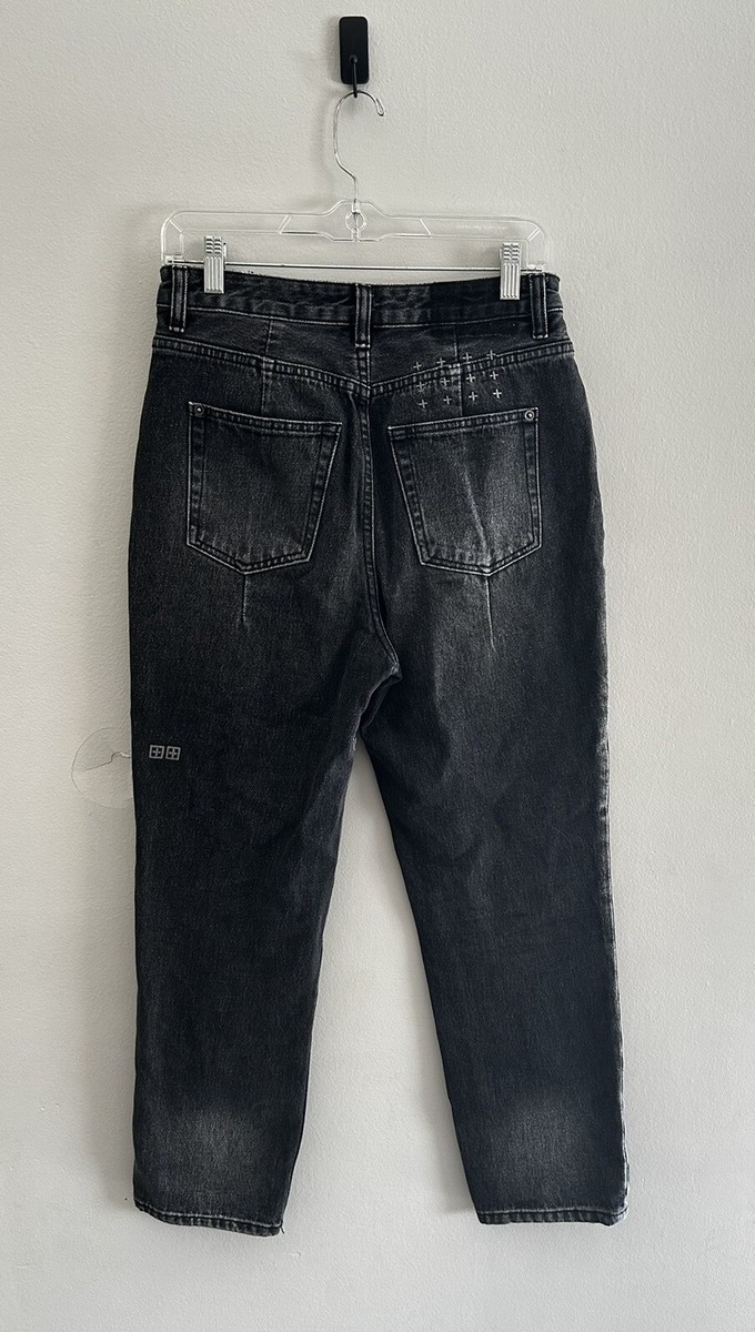 KSUBI Women's Chlo Wasted Throwblack Jeans Cotton Blend KSUBI Women's Chlo Wasted Throwblack Jeans Cotton Blend