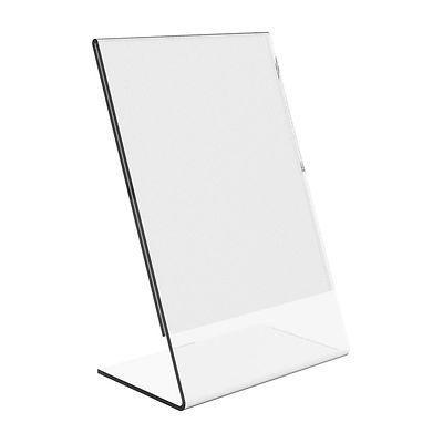 Dazzling Displays 10 Acrylic 4'' x 6'' Slanted Picture Frame Holders