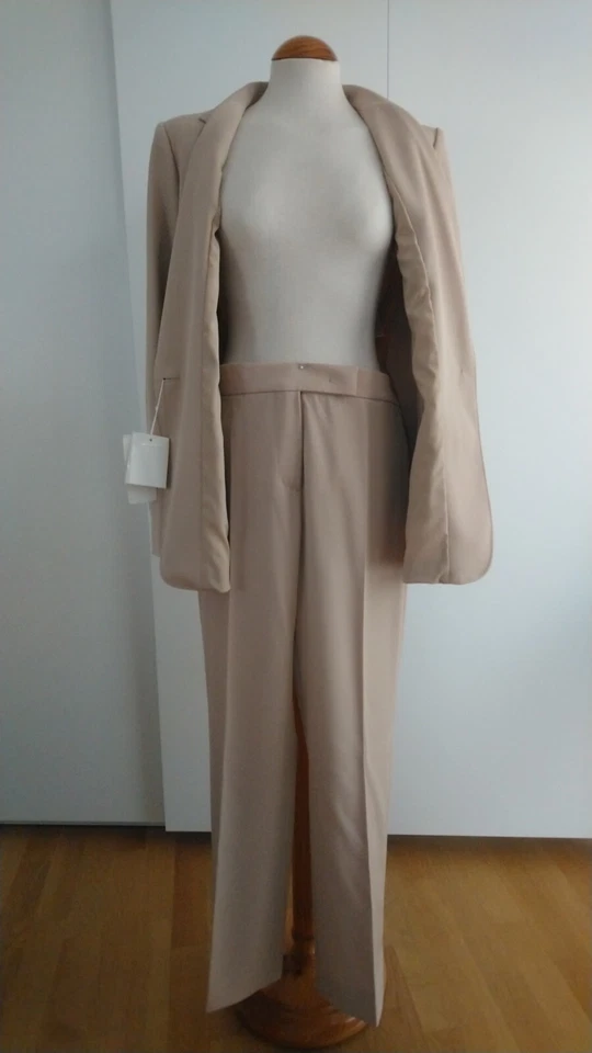 Traje Blazer y Pantalón MAX MARA Italia A Medida UNNO - Lana Virgen - Beige - Italia 48/US 14 Foto 3 de 4
