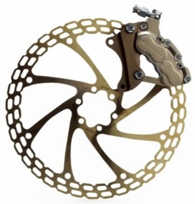 Kit Freins à Disque Hydrauliques Gatorbrake GA8, 8 Pistons, Rotors Vélo, Gris, Neuf