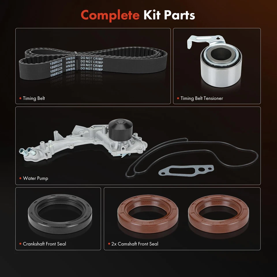 Kit de correa de distribución y bomba de agua de 6 piezas con junta para Acura Legend 1991-1995 V6 3,2 L Foto 2 de 4