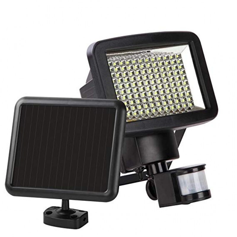 FARO ENERGIA SOLARE LED FARETTO ESTERNO 1500 LUMEN 120 LED SENSORE MOVIMENTO
