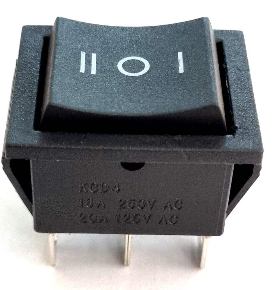 On Off On Rocker Switch 3 Position 6 Pin DPDT 16A 240Vac Car Dash Boat 12V - Image 2 of 4