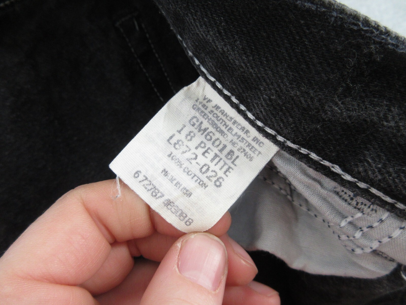 Vintage Gitano 80s Jeans Womens 18 Petite Black Relaxed Pants (FITS 33x29) USA