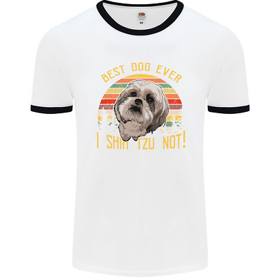 Best Dog Ever I Shih Tzu Not Funny Herren Ringer T-Shirt