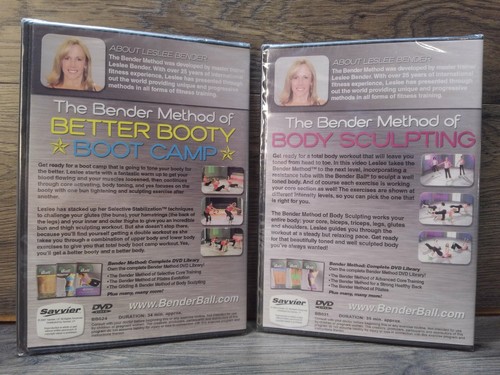 NEW! 2 Bender Ball Workout DVD'S BETTER BOOTY BOOT CAMP & BODY SCULPTIG Fitness - Foto 2 di 6