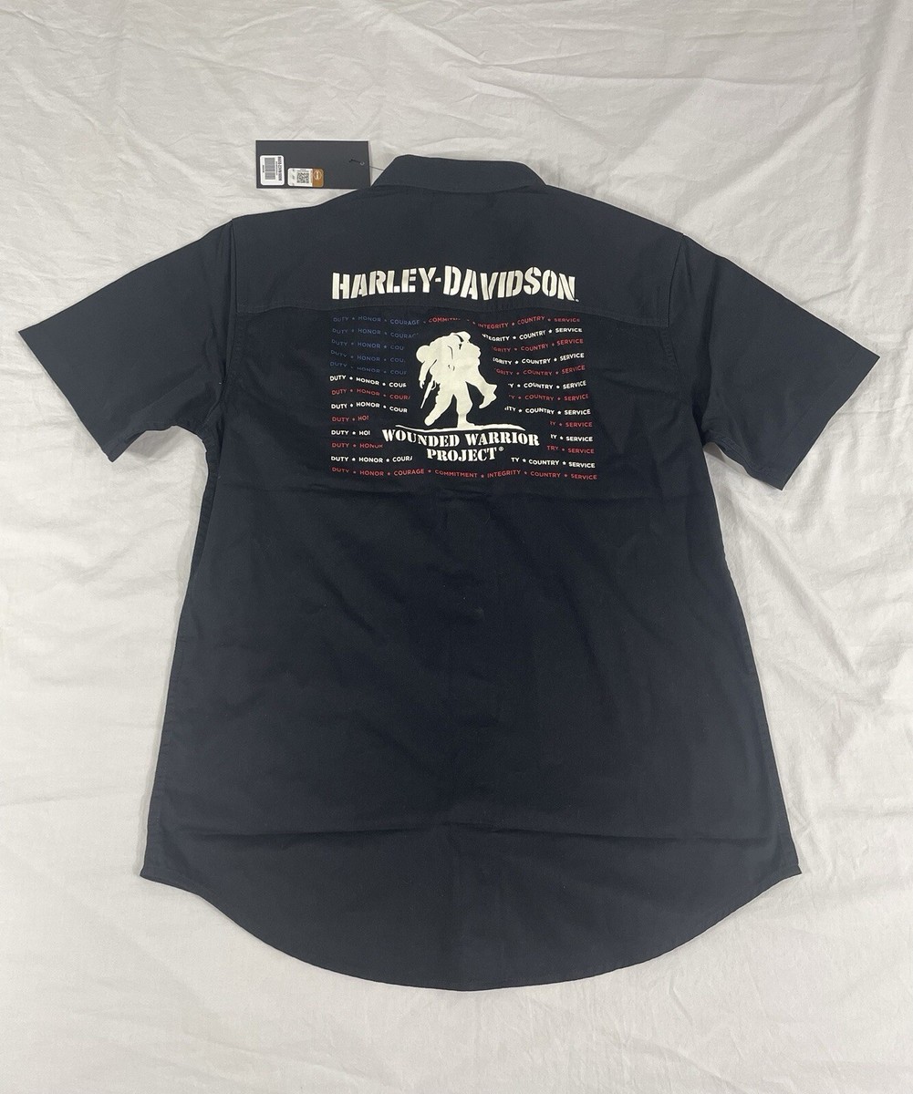 NWT Harley Davidson Wounded Warrior Project Mens Short Sleeve