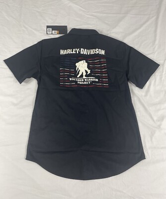 NWT Harley Davidson Wounded Warrior Project Mens Short Sleeve