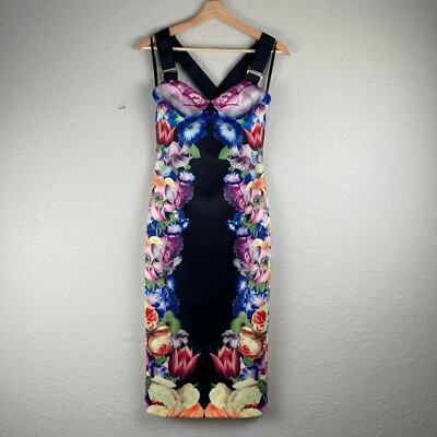 NWT TED BAKER FLORAL BUCKLE DRESS