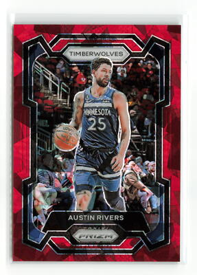 AUSTIN RIVERS #278 2023-24 PANINI PRIZM TIMBERWOLVES RED ICE