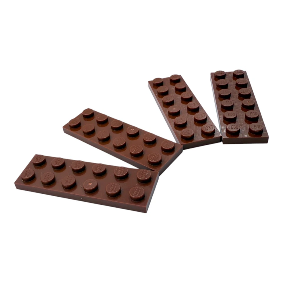 4x LEGO® Platte 2x6 Reddish Brown 4211247 3795  Braun beidseitig bebaubar - Bild 3 von 4