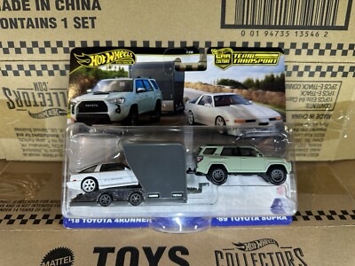 HOT WHEELS PREMIUM TEAM Transport 18 TOYOTA 4RUNNER 89 TOYOTA SUPRA #72