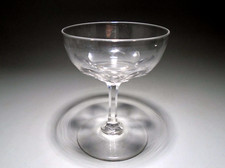Antique Lens Cut Glass Champagne Saucer Coupe