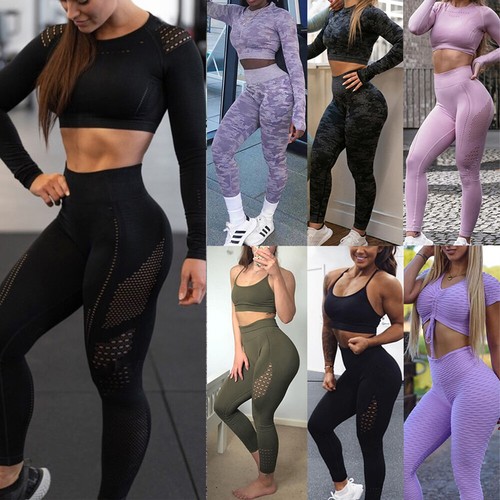Crop Top And Leggings Set Gym