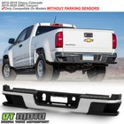 2015-2019 Chevy Colorado Canyon w/o Sensor Holes Chrome Steel Rear Step Bumper