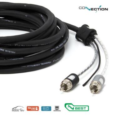 Connection Audison BT2 050.2 2-Kanal Hochwertiges Cinchkabel 0,5 meter RCA Cinch