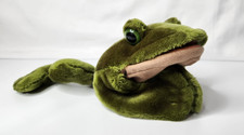 Folkmanis Full Body Green Frog Plush Stuffed Animal Hand Puppet