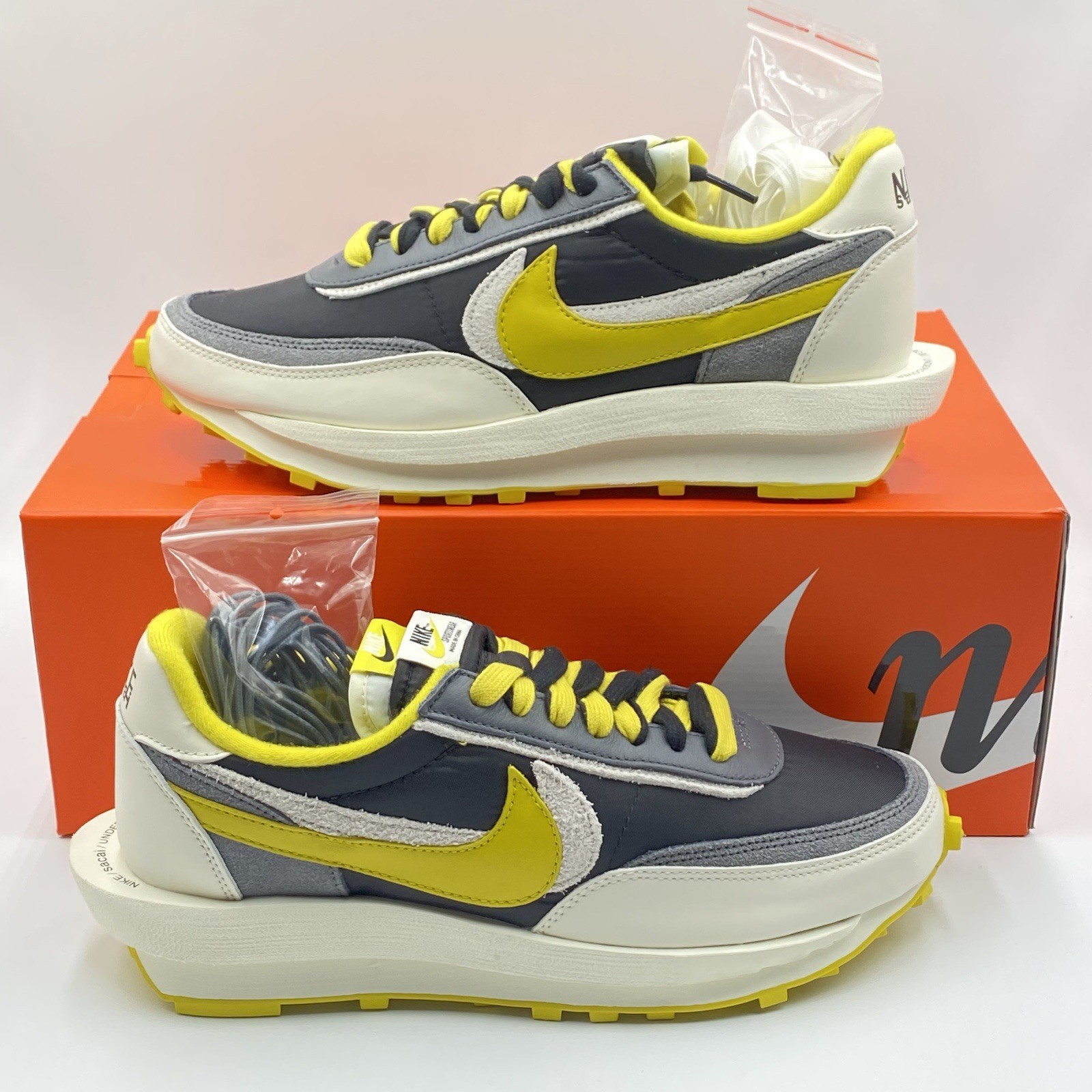 SACAI X NIKE Nike Sacai x Undercover x LDWaffle Black Bright Citron UK 9.5 Uomo DJ4877 001