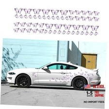  56PCS Butterfly Graphic Car Sticker Waterproof Decoration Car Side Purple