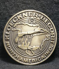 WI03168 NOS VINTAGE 1970s  KLOECKNER-BECORIT NORTH AMERICA  MENS BELT BUCKLE