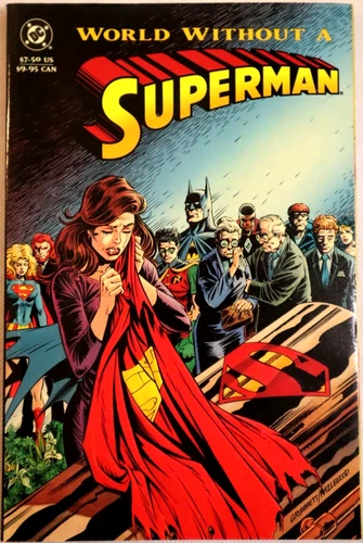 WORLD WITHOUT A SUPERMAN GRAPHIC NOVEL TPB 1993 DC COMICS VTG 1ST PRINTING