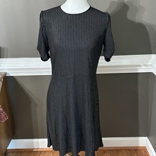 Michael Kors Metallic Dot-Print Stretch A line Mini Dress. Size Medium