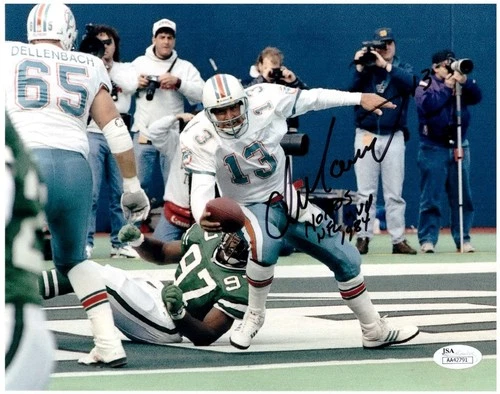 DAN MARINO Signed "MVP 1984 HOF 2005"" 8x10 Miami Dolphins Photo JSA AA42791