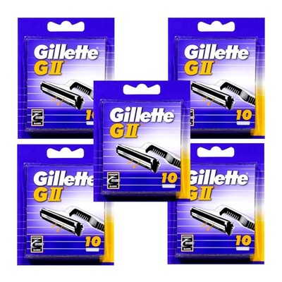 Gillette G2 GII G 2 Rasierklingen 5, 10, 20, 30, 40 oder 50 Stück -NEU - OVP