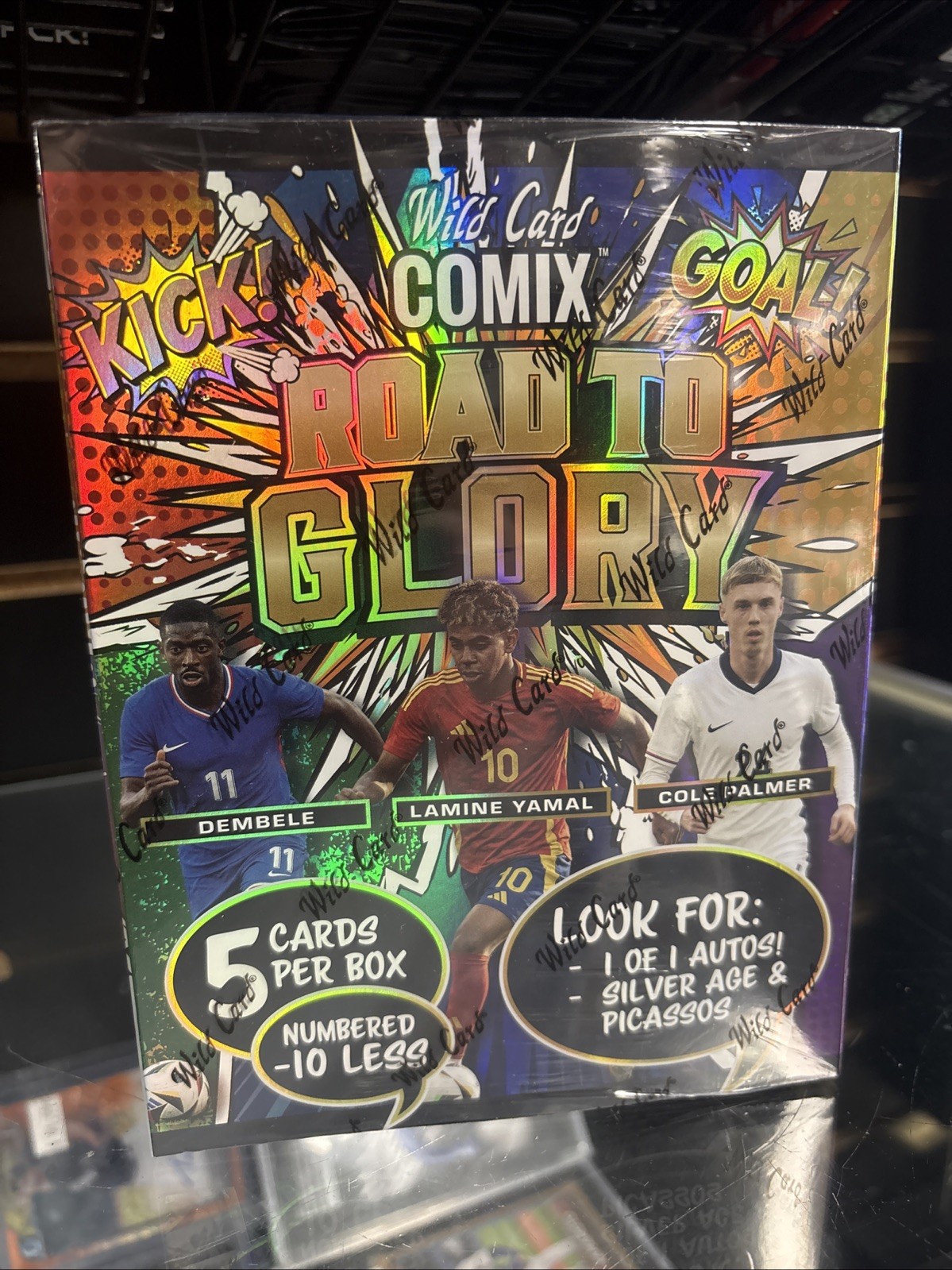 WILD CARD COMIX ROAD TO GLORY SOCCER HOBBY BOX - HUGE AUTOS POSSIBLE MANY 1/1’s 