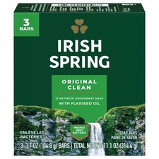 Irish Spring Original Deodorant Bar Soap 3.75oz x24 Bars - Fresh Scent