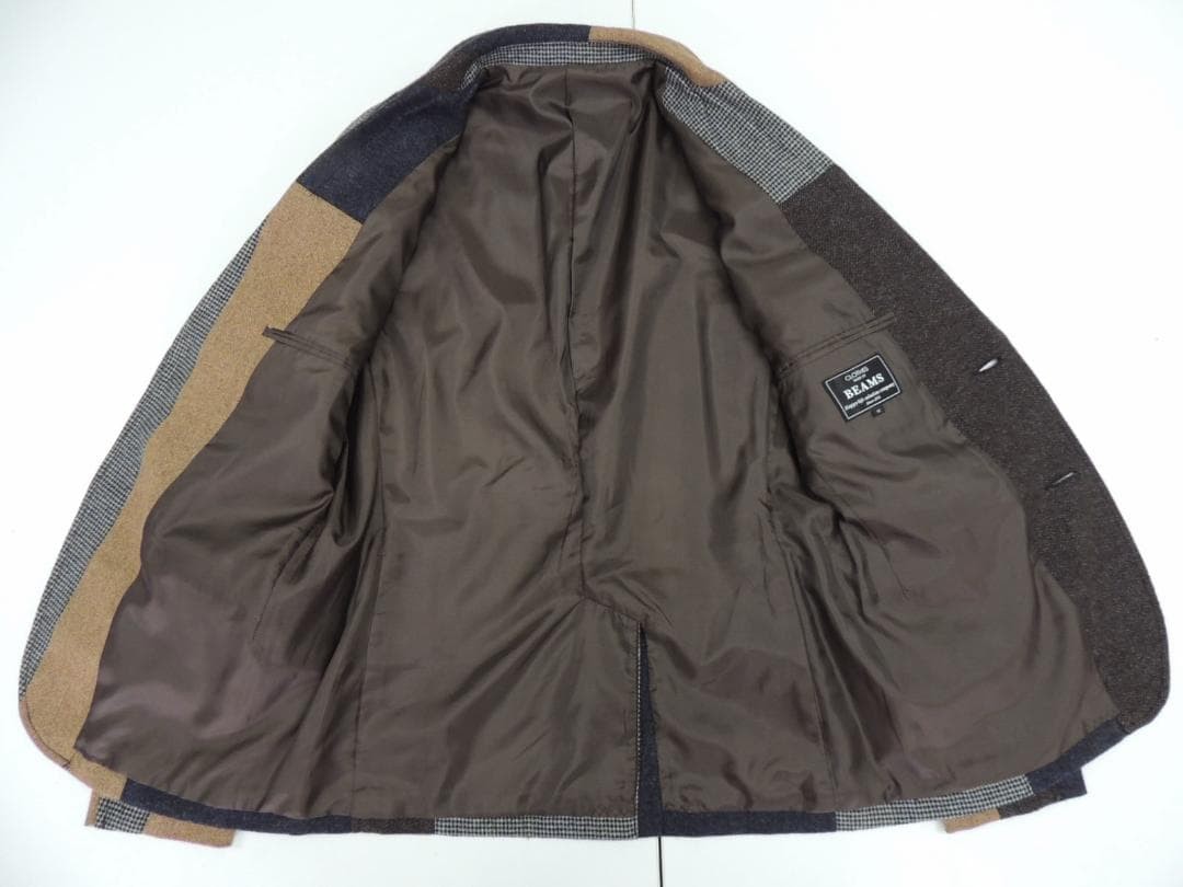 Excellent Condition Size M BEAMS Patchwork Tweed … - image 7