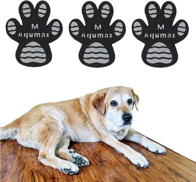 Dog Paw Protector Non-Slip Gripper Traction M-1.7*1.5 inch(L*W), Black 