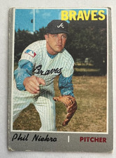 1970 Topps Phil Niekro #160 Atlanta Braves Vintage HOF Baseball Trading Card VG