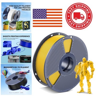 Versatile PLA Filament 1.75mm 1kg Vivid Yellow Ideal for 3D Printing Enthusiasts