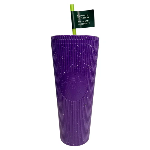 Starbucks 2024 Halloween Glow In The Dark Purple Splatter 24 Oz Venti Tumbler