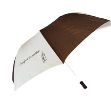 VTG London Fog  Laugh At The Weather  Collapsible Umbrella Brown Colorblock